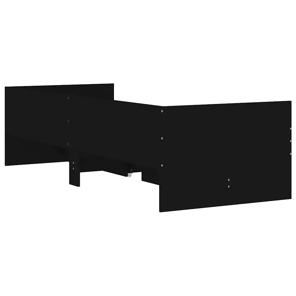 Giroletto con Cassetti-Struttura Letto con contenitore Nero 90x190 cm 298388