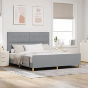 Letto  Grigio chiaro 180x200 cm in tessuto