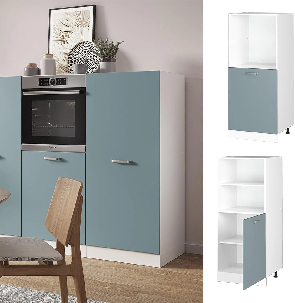 Mobile per forno da incasso R-Line, Grigio-blu, 60 cm, per la libera combinazione all'interno di sistemi cucina modulari