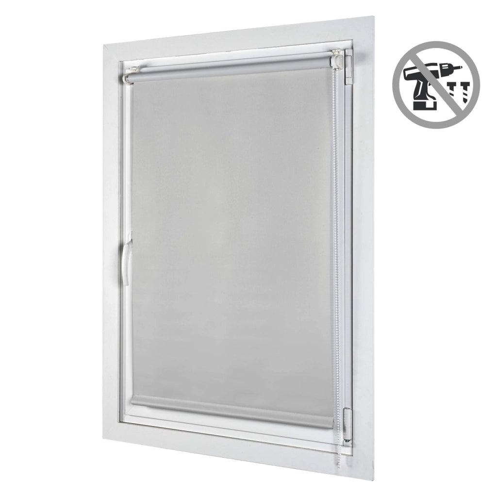 Tenda a Rullo Avvolgibile Oscurante EasyFix, Facile Da Installare, Fissaggio a Clip Senza Viti Grigio 150x180 cm