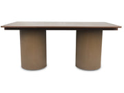 Tavolo da pranzo ovale in legno "Zénith" - 180 cm - 8 posti a sedere - Marrone