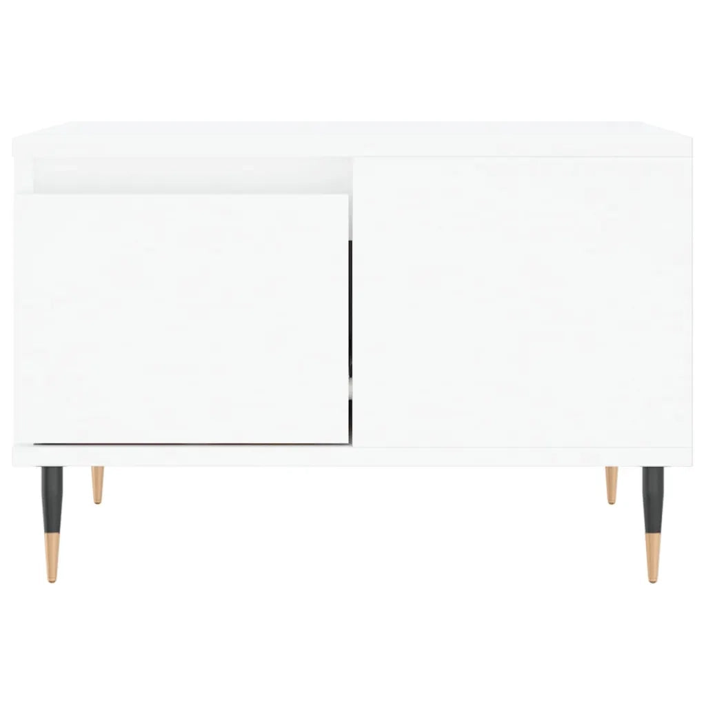 Tavolino da Salotto-Tavolino da soggiorno-Tavolo Bianco 55x55x36,5 cm in Legno Multistrato 865645