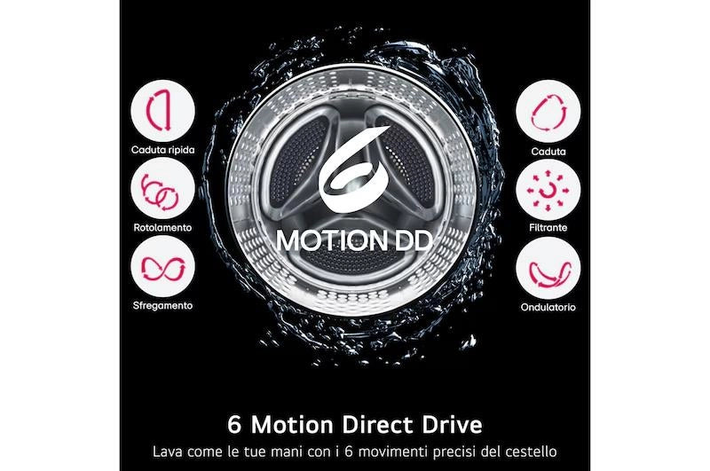 LG W4NX1085NWB LAVASCIUGA 2IN1 8/5KG CON 6 MOTION DIRECT DRIVE E WIFI 1400G CLASSE E