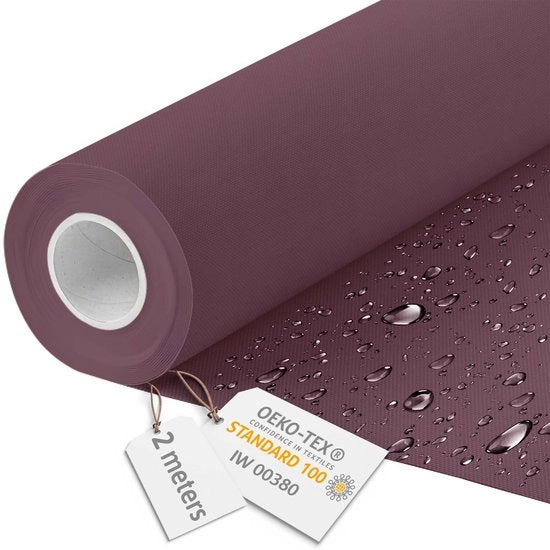 Tela di Canapa Acqua Resistente - Tessuto per mobile a metro 160 cm largo - Tessuto impermeabile 220 g/m2 600D - Tessuto per ombrelli Acqua Resistente a metro Pruim 2M