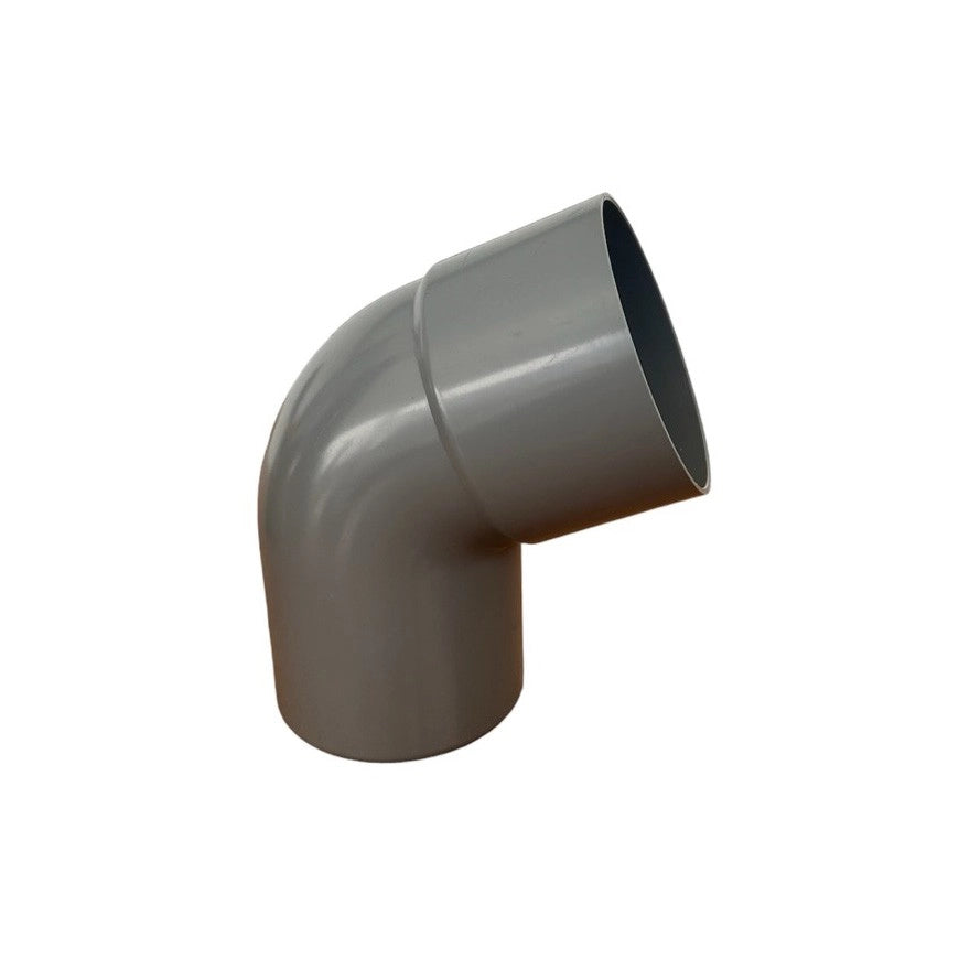 Curva tonda 67.30° per pluviali : Colore - Grigio, Diametro - 80