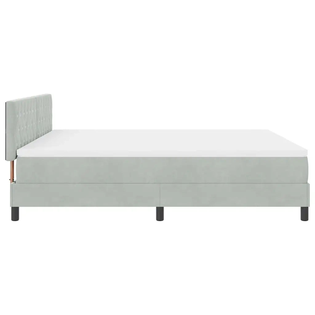 Letto a Sorgente LED con led Grigio chiaro 180 x 200 cm Velluto 3342602