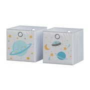 Vicco Scatola pieghevole Grigio (spazio) 30 x 30 cm (motivo spaziale)