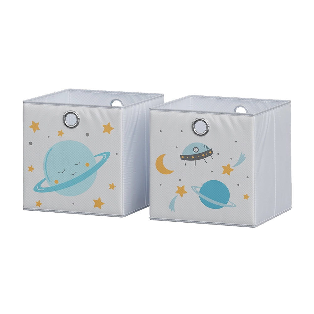 Vicco Scatola pieghevole Grigio (spazio) 30 x 30 cm (motivo spaziale)