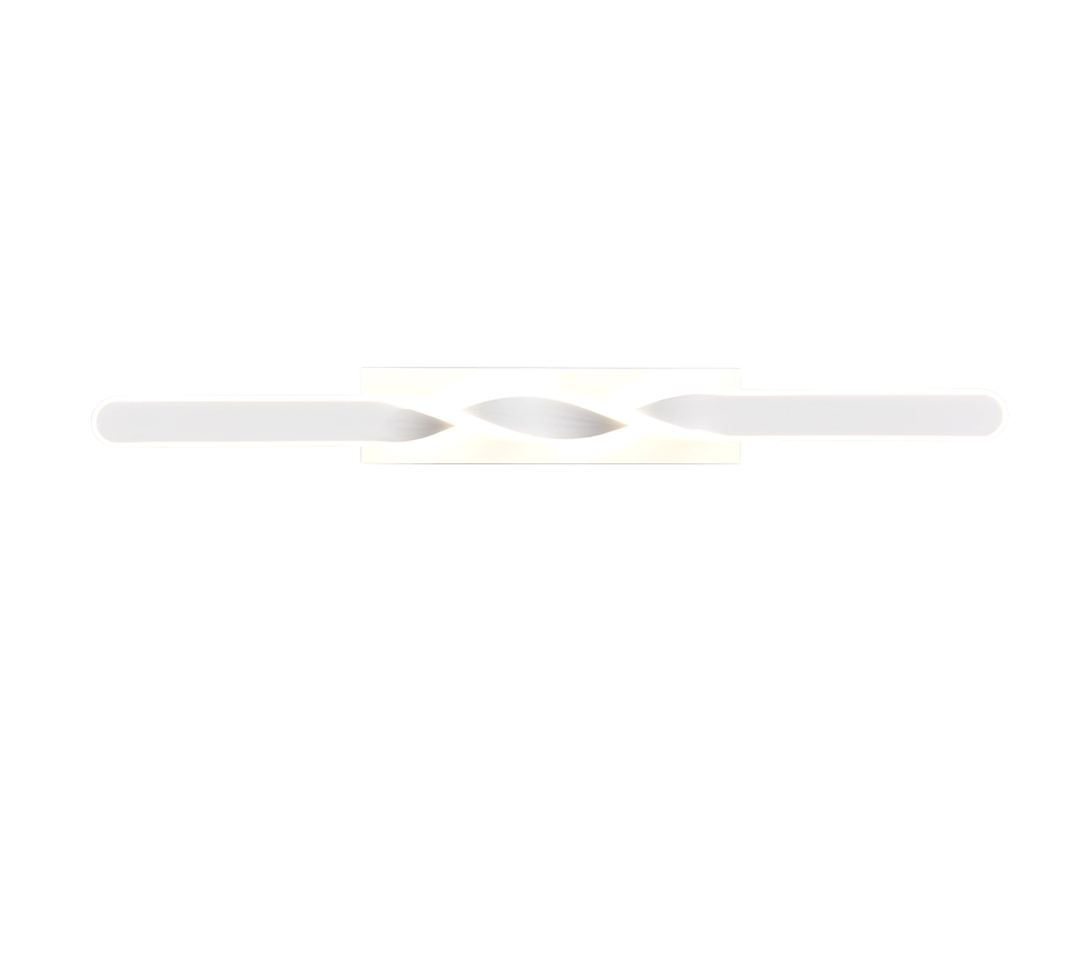 Plafoniera LED, metallo, bianco, L 80 cm, Ginko