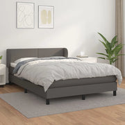 Giroletto a Molle con Materasso Grigio 140x200 cm in Similpelle 3127197