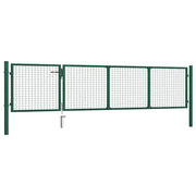 Cancello da Giardino in Acciaio 350x75 cm Verde CFW8810456