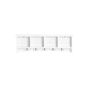 Portachiavi da parete Appendichiavi Appendiabiti Mensola da bagno L72cm Bianco FRG48-L-W