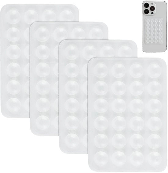 Supporto per smartphone in silicone con presa antislip trasparente, ideale per selfie e fidget spiegel per smartphone.