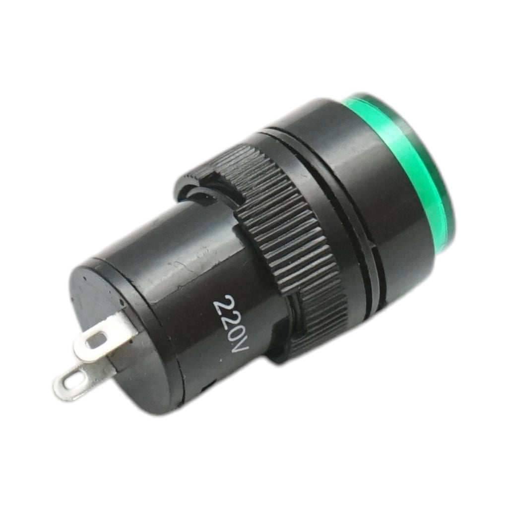 Indicatore di segnale industriale LED verde 220V Ø 16mm Breckner Germany