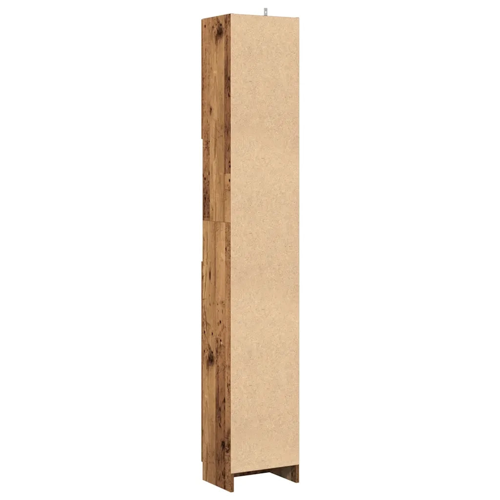 vidaXL Mobile da Bagno Legno Antico 32x25,5x190 cm in Truciolato