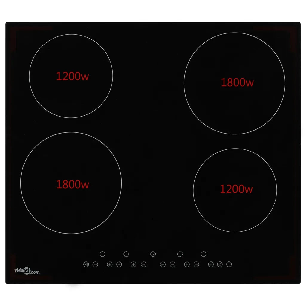 Piano Cottura in Ceramica con 4 Zone e Controlli Touch 6000 W CFW1568897