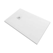 Piatto doccia 120x80 cm effetto pietra marmoresina EASYSTONE riducibile KENYA Bianco