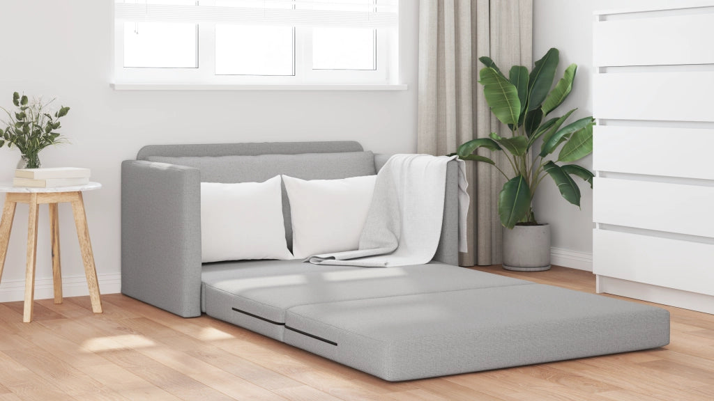 Divano Letto Floor 2-in-1 Grigio Nuvola 124x71x78 cm Tessuto