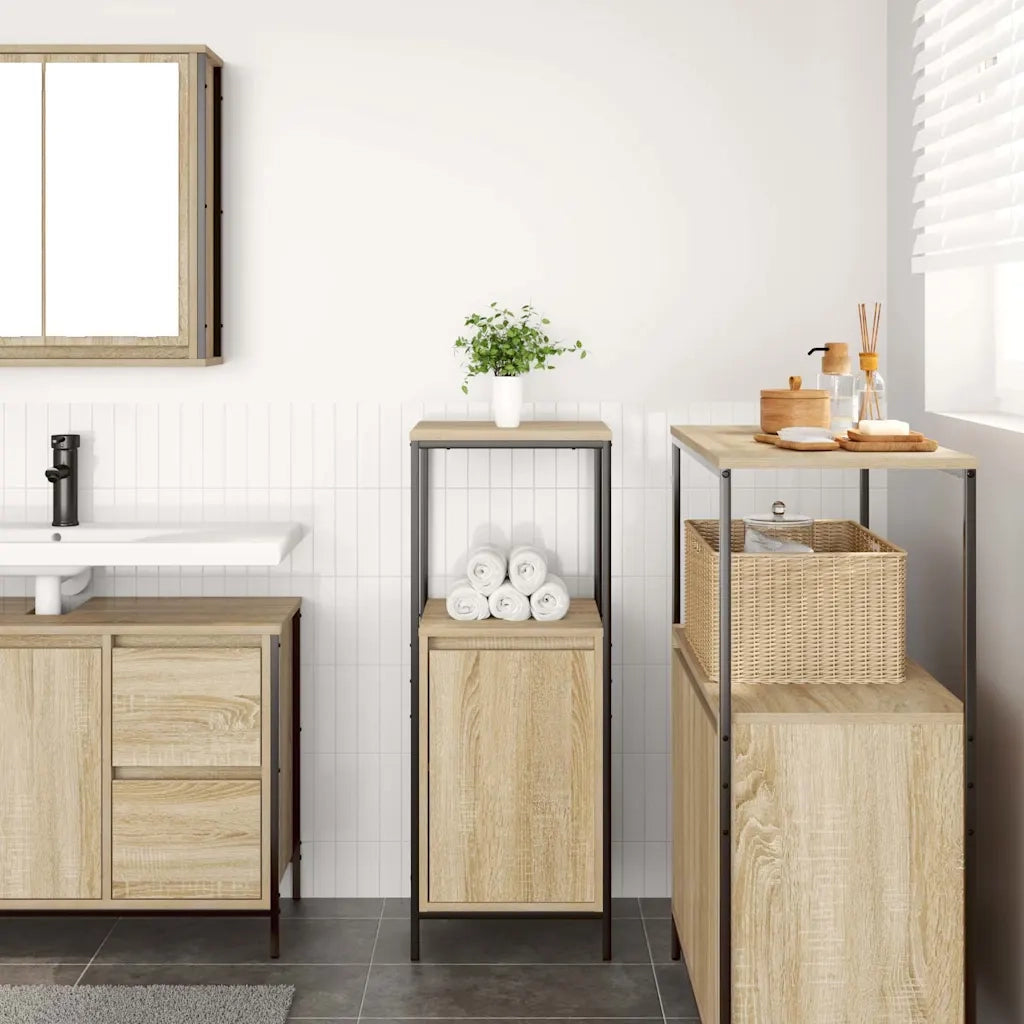 Mobile da Bagno con Ripiani Rovere Sonoma 36x35x95 cm 861913