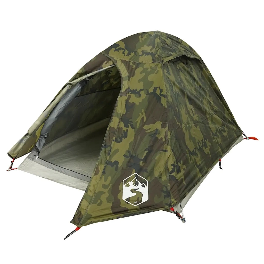 Tenda da Campeggio a Cupola 2 Persone Mimetica Impermeabile 4009614