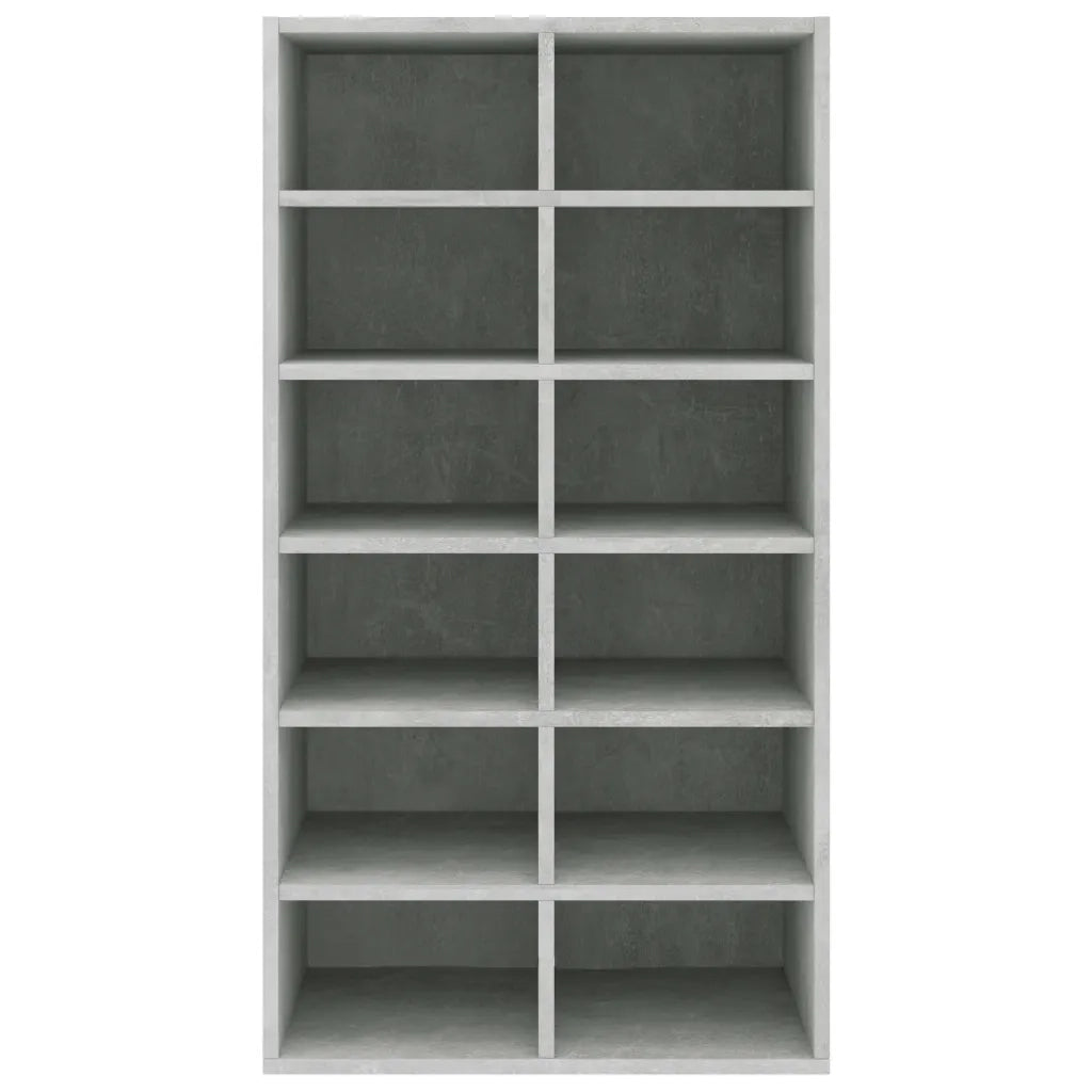 Scarpiera Grigio Cemento 54x34x100,5 cm in Legno Multistrato 800400