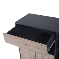 Mobiletto Ausiliario da Cucina Multiuso in Legno con Ruote 80x39x86.5 cm