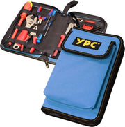 Organizzatore di attrezzi con grande tas esterno e 17 anelli di fissaggio, valigetta degli attrezzi vuota, organizzatore di attrezzi, valigetta degli attrezzi, cassetto degli attrezzi