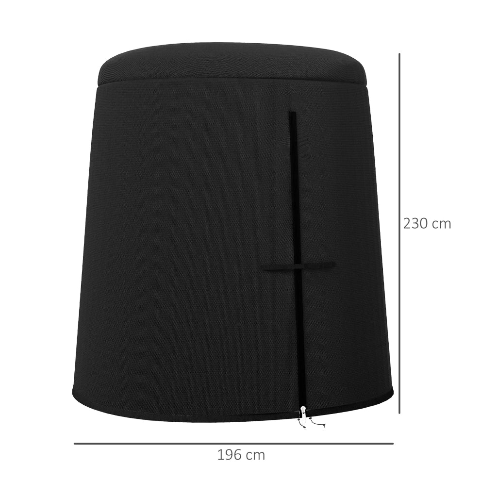 Coprimobili da esterno Coprimobili Telo per mobili protettivi Resistente alle intemperie 196cm x 196cm x 230cm Nero