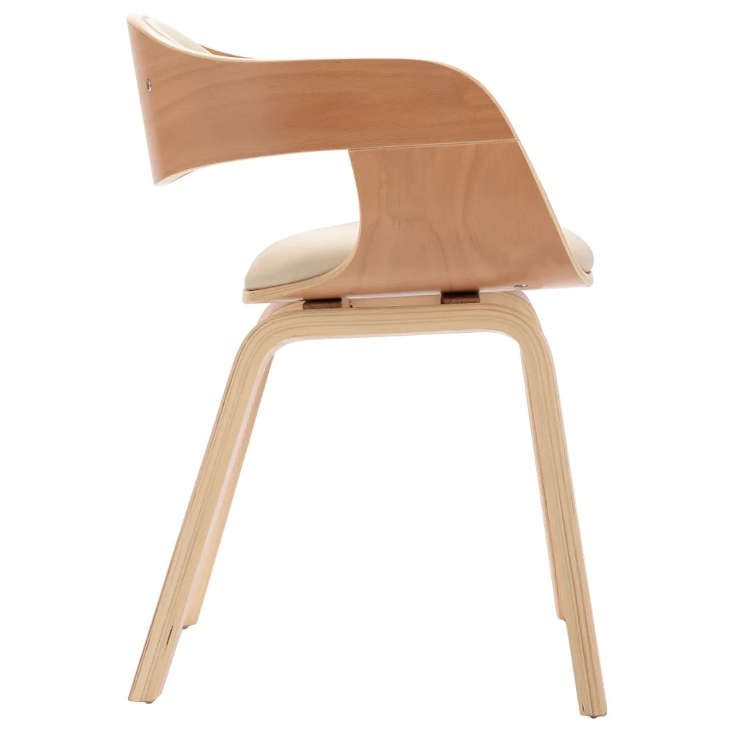 Sedie da Pranzo 4 pz in Legno Piegato e Similpelle cod mxl 7128