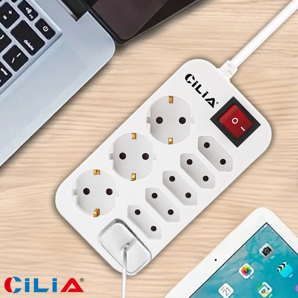 Ciabatta Elettrica 9 Prese con Interruttore ¨C Xylo ¨C Bianco