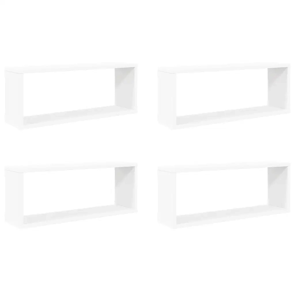 Mensole Parete a Cubo 4 pz Bianche 60x15x23 cm in Truciolato cod mxl 53639