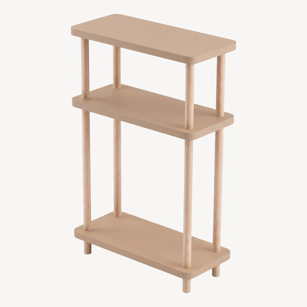 Scaffale da Terra Multiuso Nampernu a 3 Piani 62 x 40 x 18 cm - Color Cappuccino [en.casa]