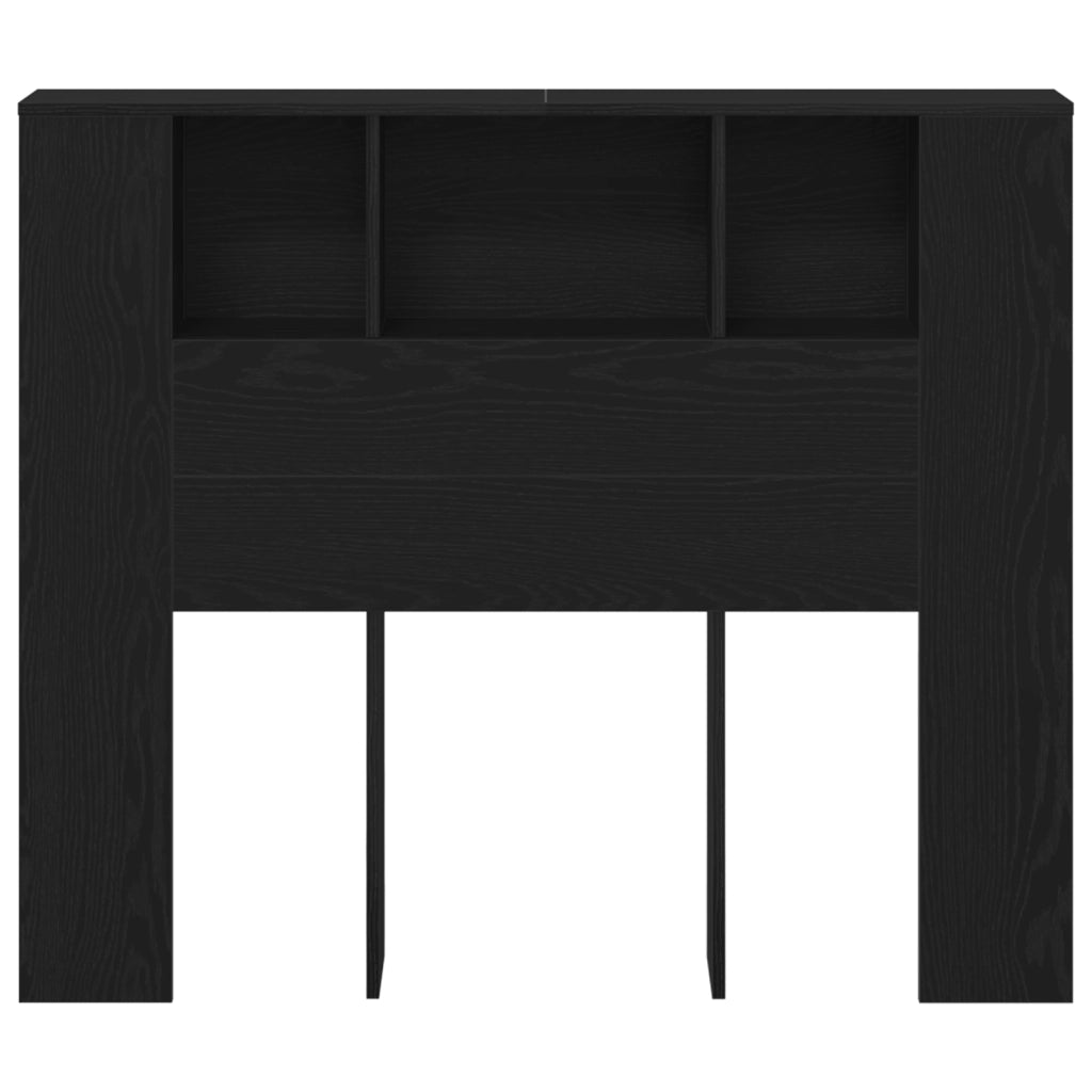 Testata Armadio  Nera Rovere 120x19x104,5 cm Legno ingegnerizzato