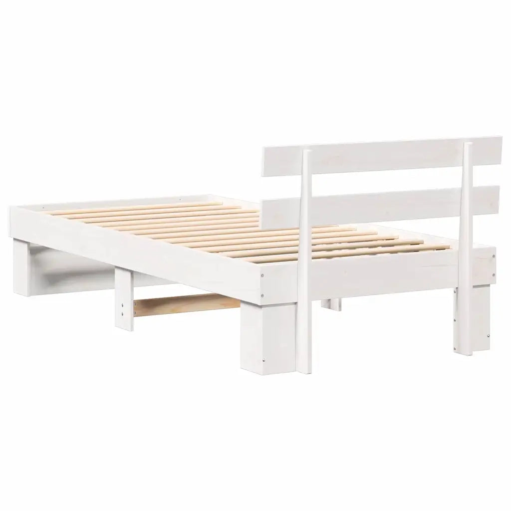 Struttura del letto Bianco 90 x 200 cm Pino massello