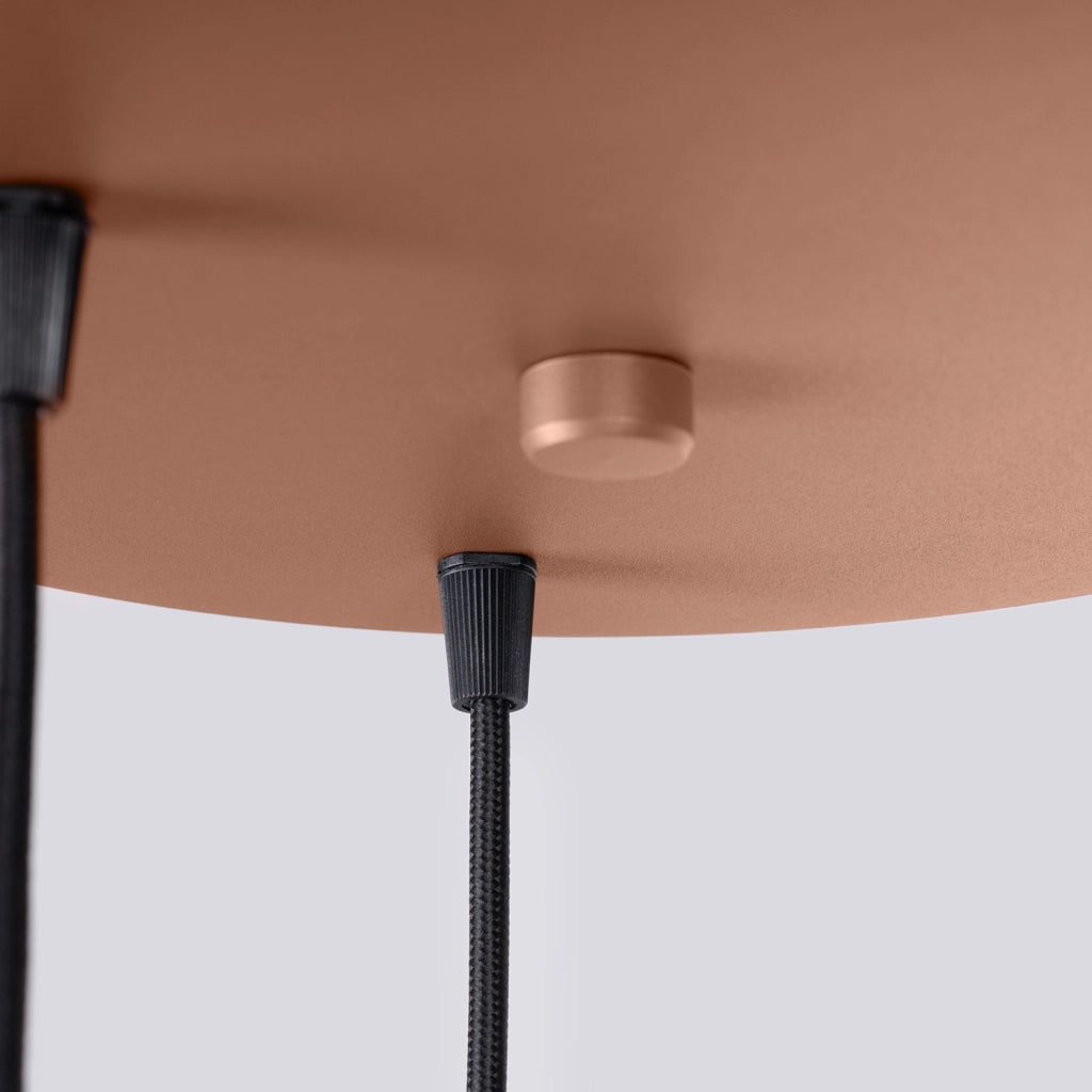 Lampada sospensione SFERA 3 luci vetro bianco mocca G9