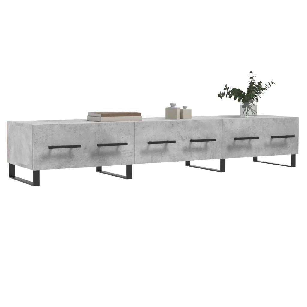 Mobile Porta TV Grigio Cemento 150x36x30 cm Legno Multistrato 829176