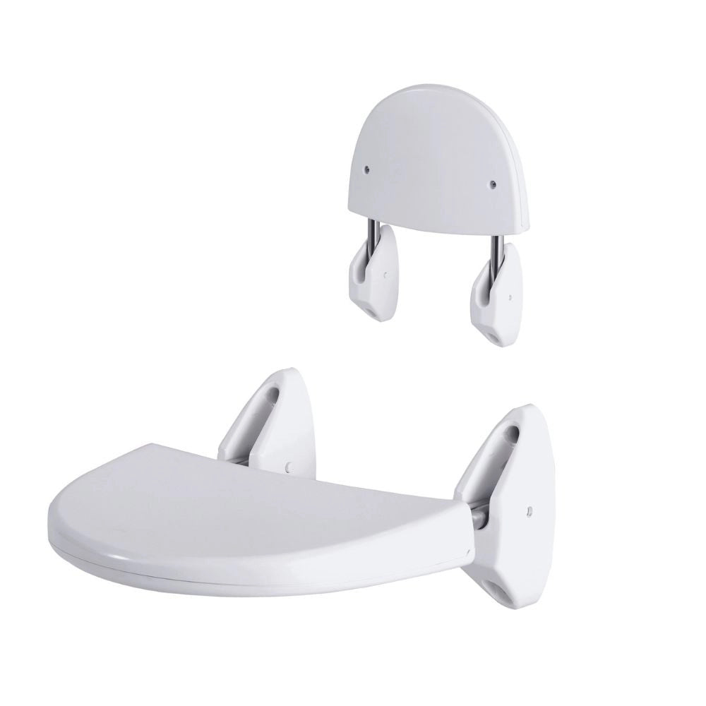 Sedile Pieghevole a Muro per Disabili Bianco  35x25 cm
