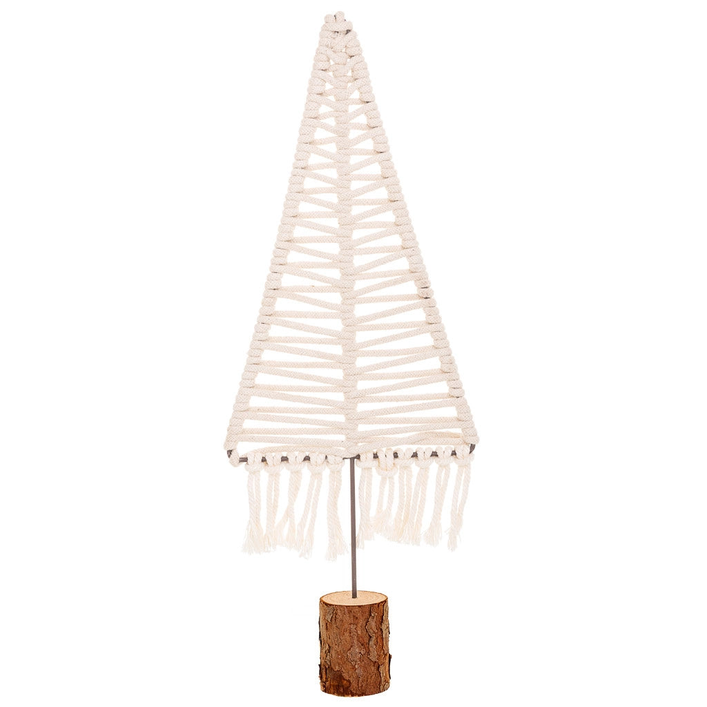 Albero decorativo in cotone intrecciato bianco 15x01x44h
