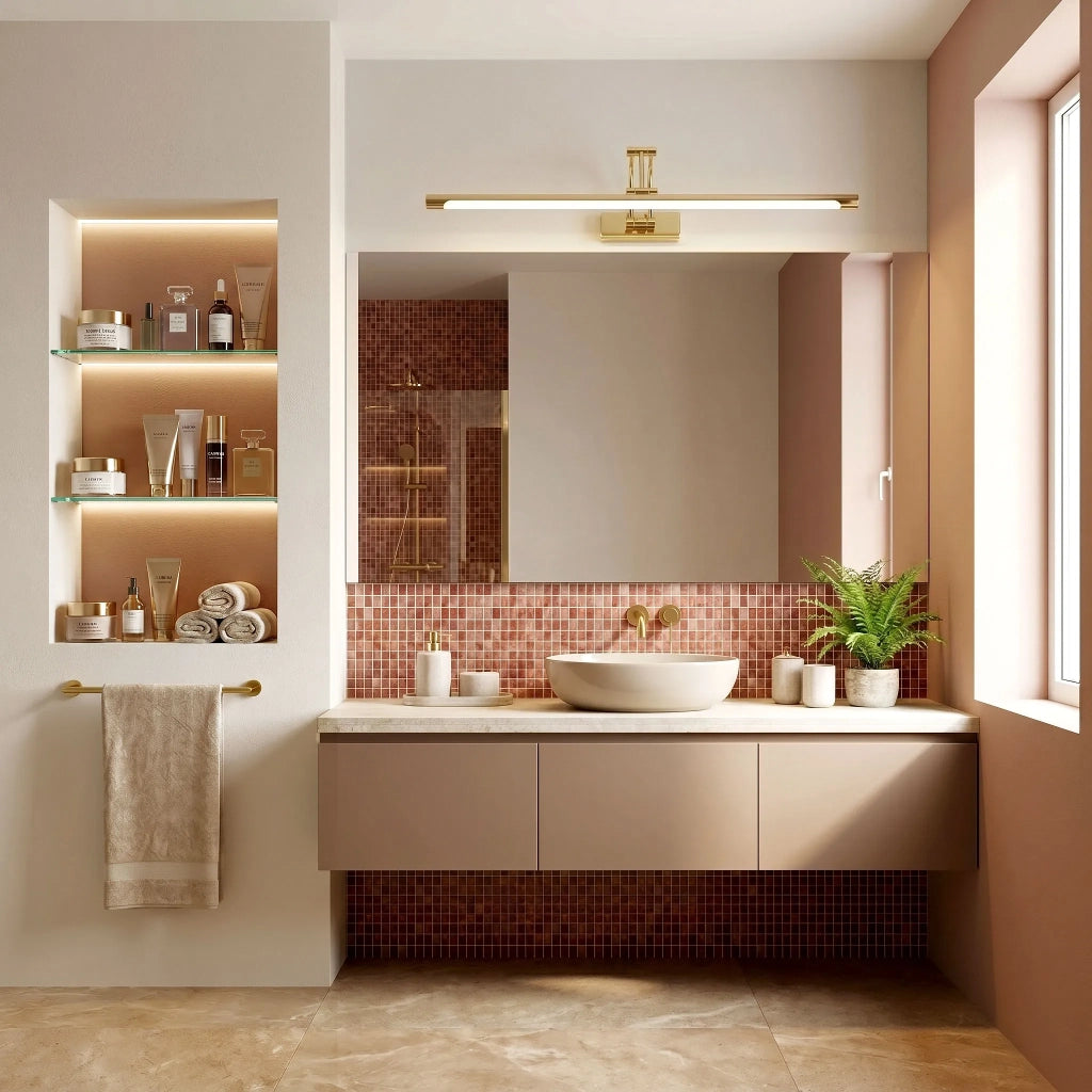 Applique Da Bagno Led Swe021-1w 80cm Gold
