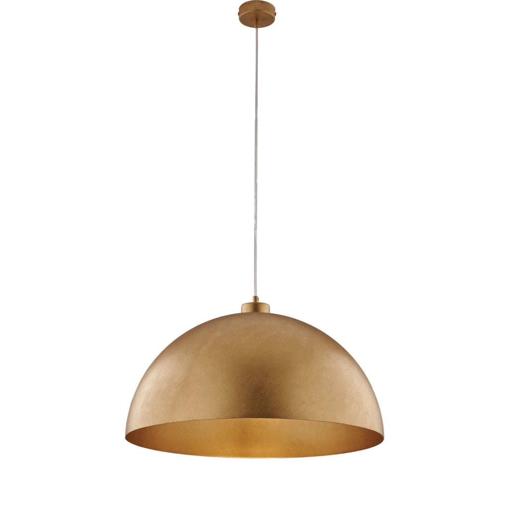 Sospensione Industrial 1 Luce Marcus In Ferro Laccato Oro Diam 50
