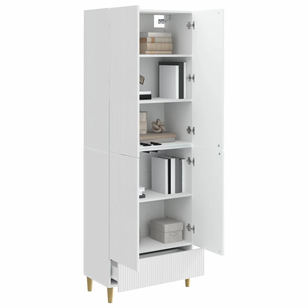 Set di armadi 2 pcs Bianco Lucido 66 x 34,5 x 95 cm
