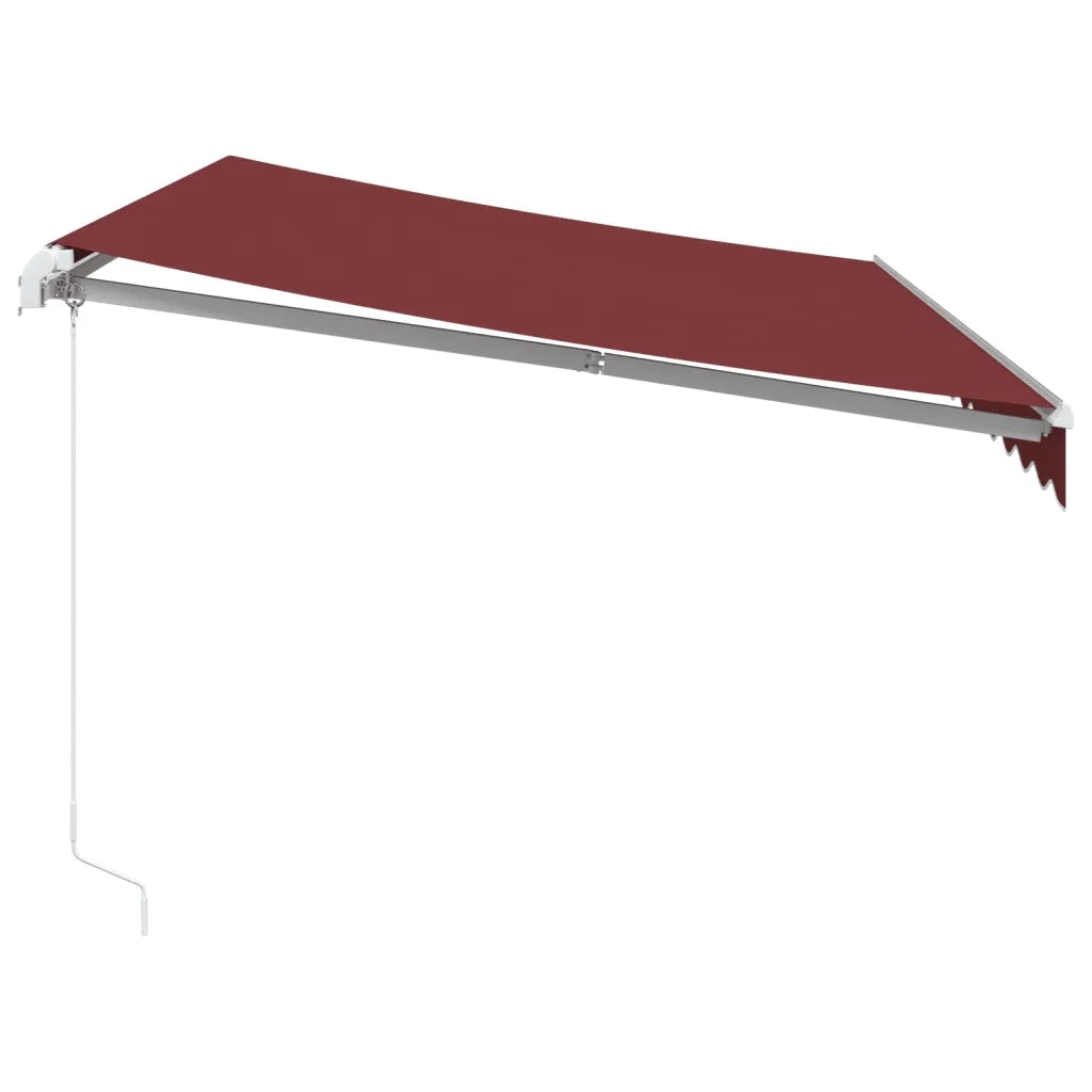 Tenda da Sole Retrattile Manuale con LED Bordò 350x250 cm 3214972