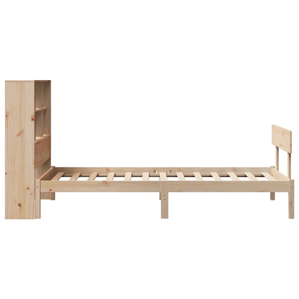 Letto Libreria senza Materasso 90x200 cm Legno Massello Pino 3321802