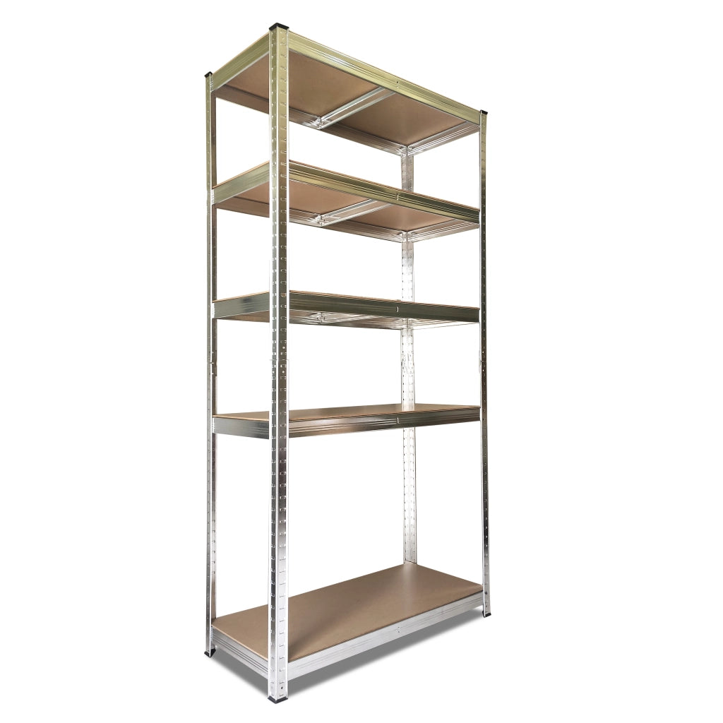 Set di 2 ripiani in metallo zincato Nyana Home 875 kg 5 ripiani 180x90x40 cm