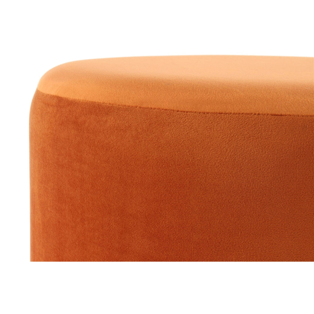 Pouf Rebecca Arancione e Oro con Frange