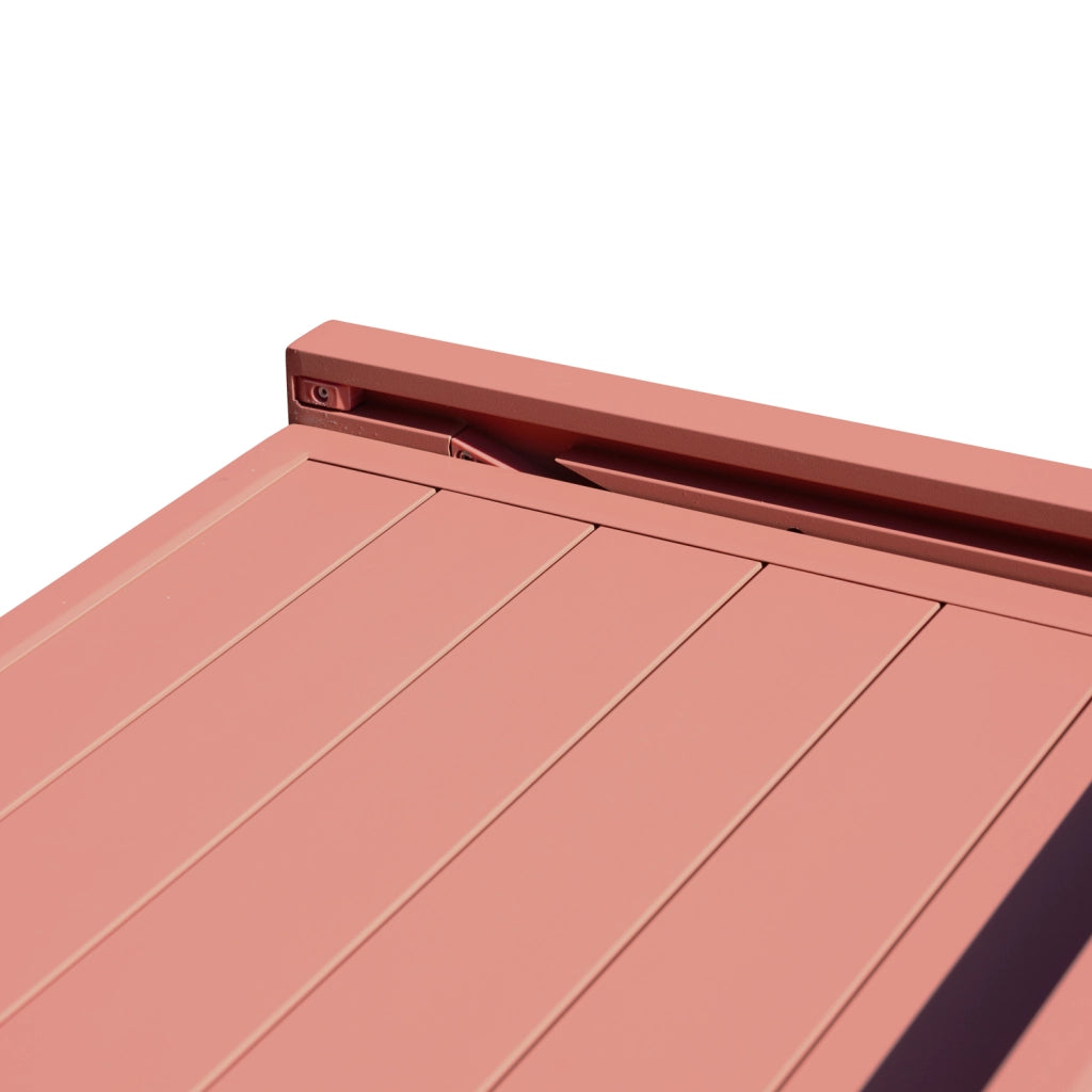 VENEZIASet di mobili da giardino allungabili 90/180 in textilene terracotta 8 posti - terracotta alluminio