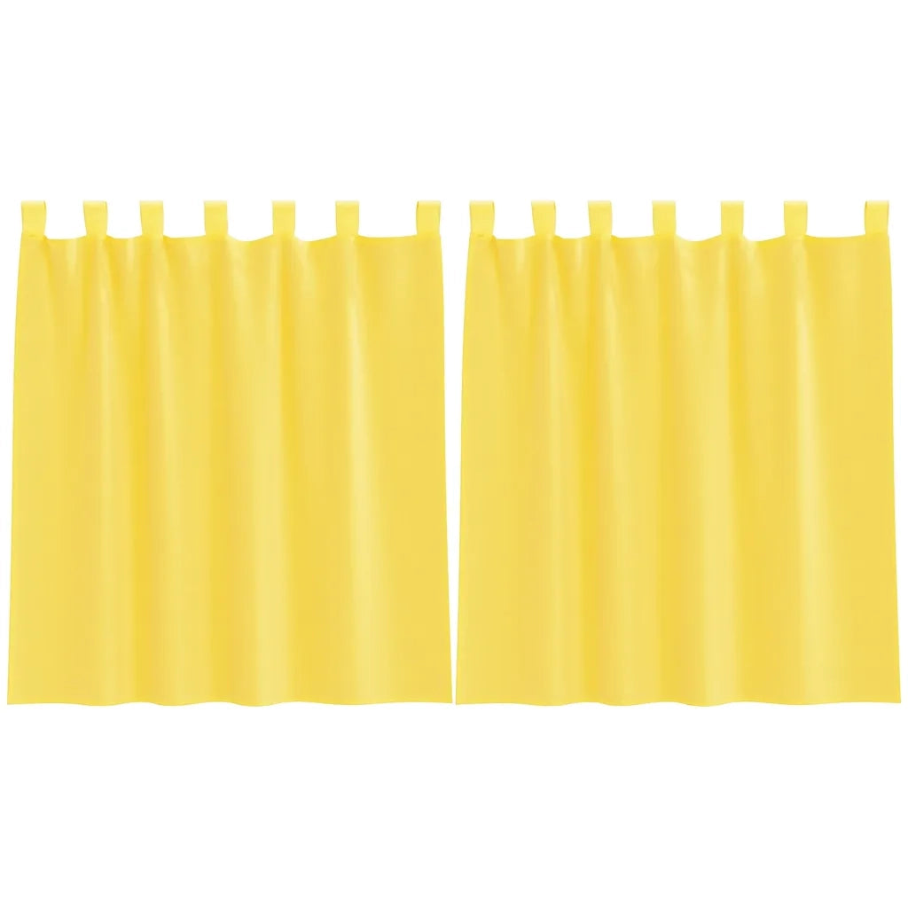 vidaXL Tende in Voile con Passanti 2 pz Giallo 140x140 cm