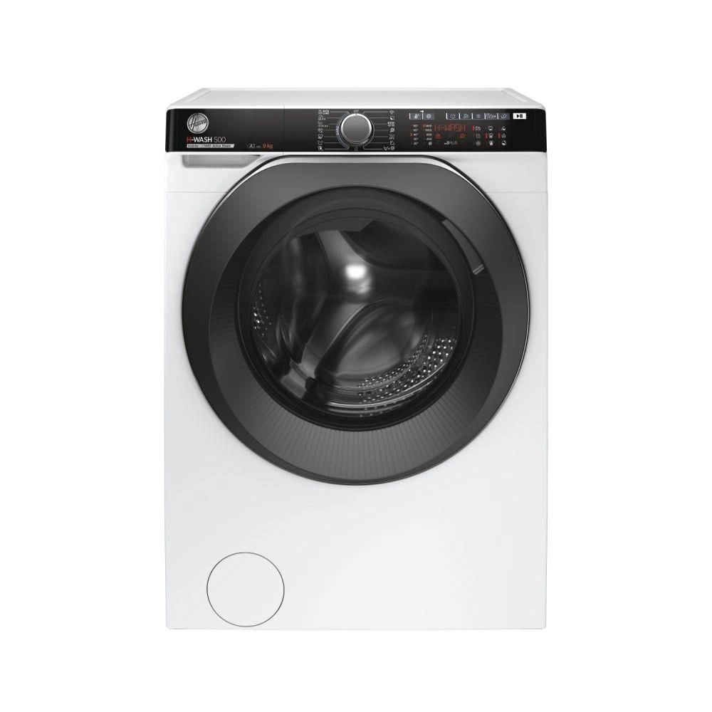 Hoover H-WASH 500 , Lavatrice Carica Frontale 9 KG, 15% più efficente della classe A, 1400 giri, Bianco, Inverter, Vapore, Wi-Fi, HWP 49AMBC7/1-S