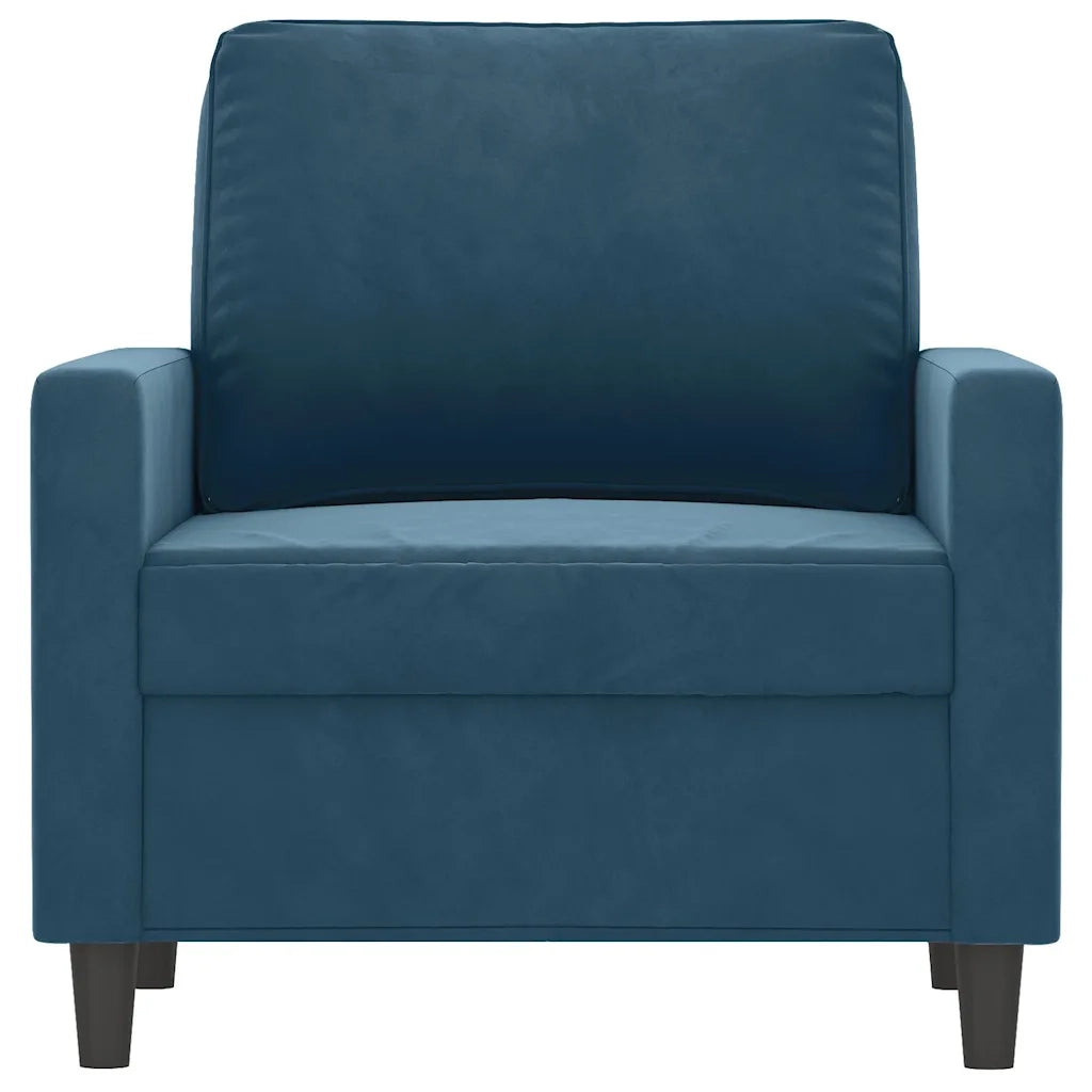 Divano Sedia-Poltrona Blu 60 cm Velluto 597584