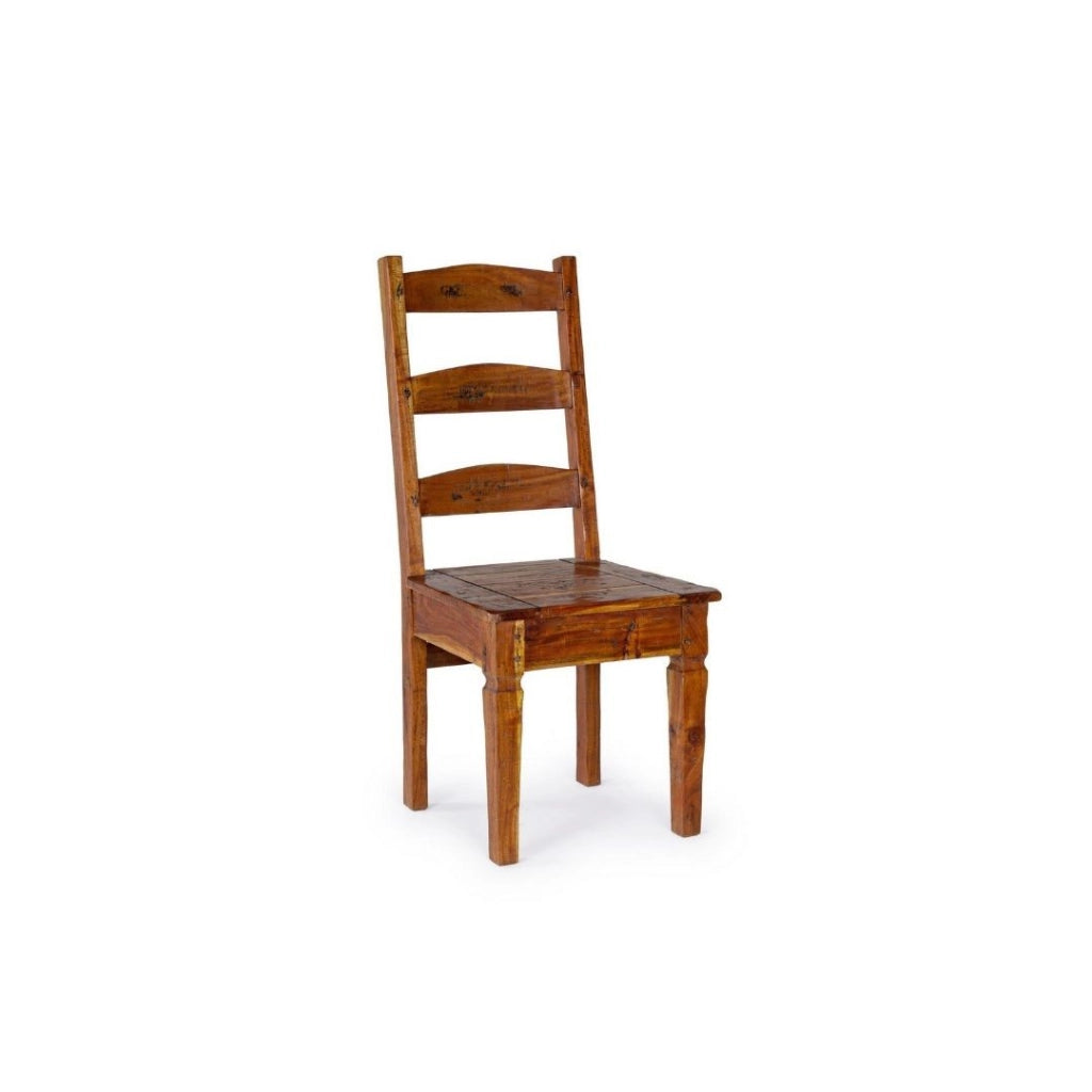 Sedia Chateux legno acacia rustica anticata